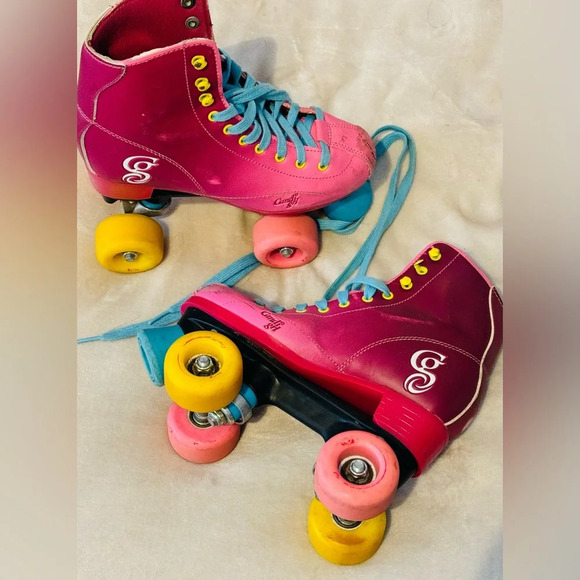 candi girl Other - Candi Girl Sabina Women’s Roller Derby Skate Size 6 Pink/Blue GUC Shoe Size 9!